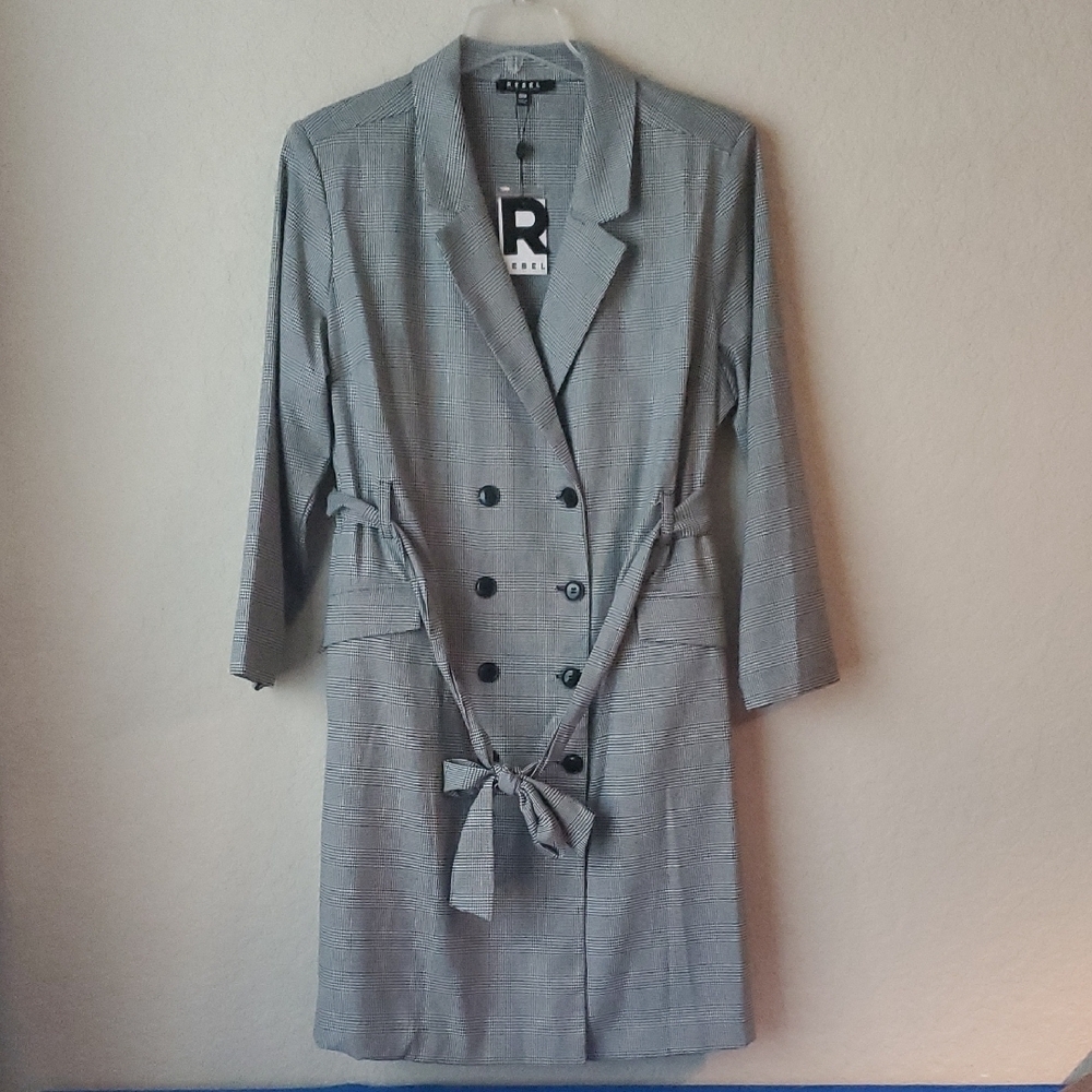 NWT Rebel Wilson x Angels Plus Small Parton Plaid Blazer Dress 20W